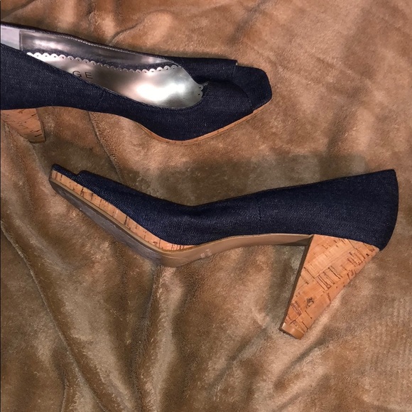 DENIM RAMPAGE HEELS SIZE 8.5 - Picture 3 of 8